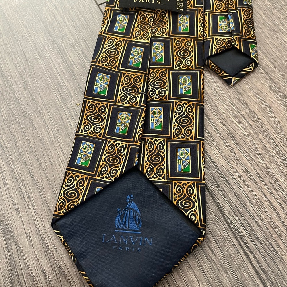 Lanvin Geometric Patterned Tie image 3